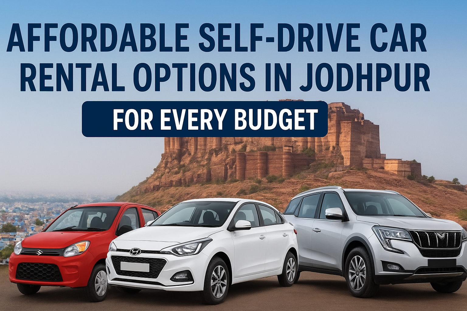 Affordable self-drive car rental in Jodhpur by Caraxia Self Drive Car for local and outstation trips