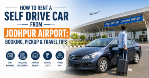 Self drive car at Jodhpur Airport for convenient Rajasthan road trips